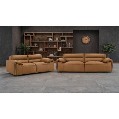 Coaster Furniture Buxton 509502 Top Grain Leather Upholstered Loveseat - Orange IMAGE 13