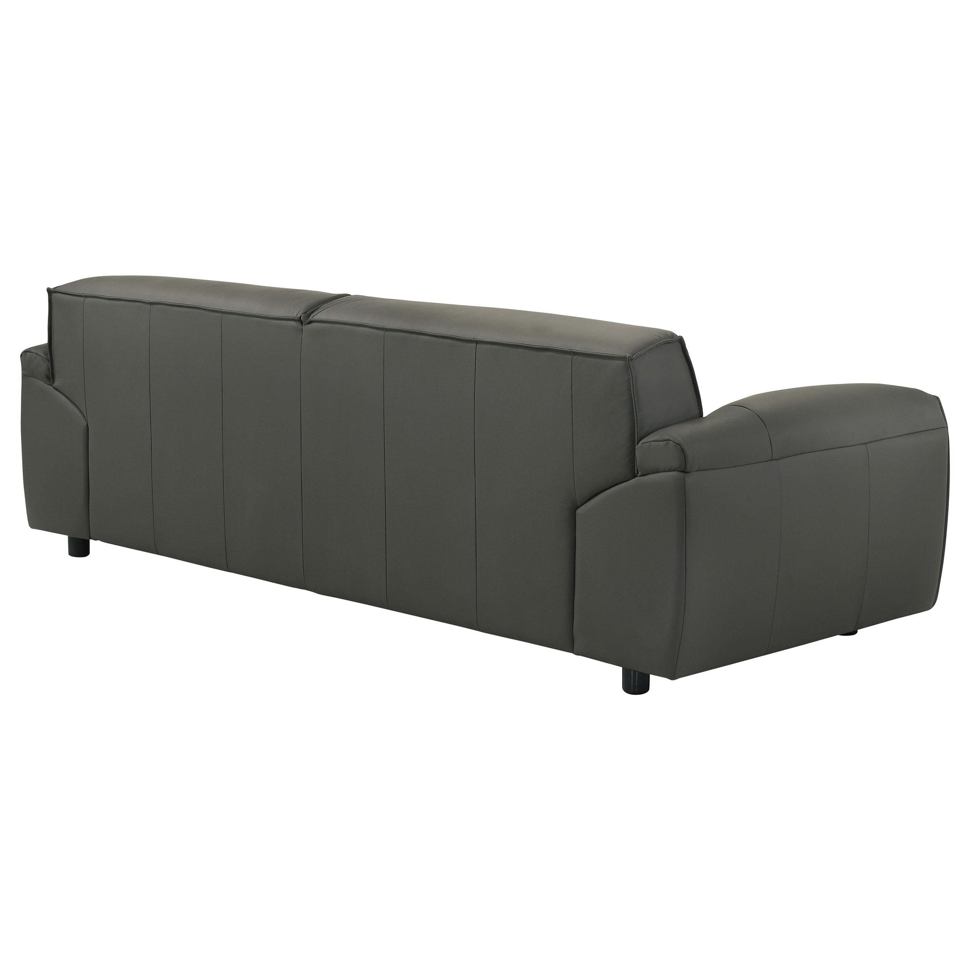  Coaster Furniture Buxton 509504 Top Grain Leather Upholstered Sofa - Graphite IMAGE 10