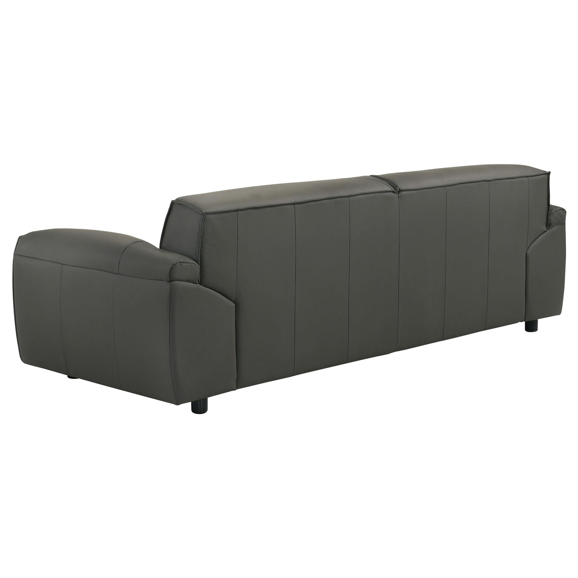  Coaster Furniture Buxton 509504 Top Grain Leather Upholstered Sofa - Graphite IMAGE 5