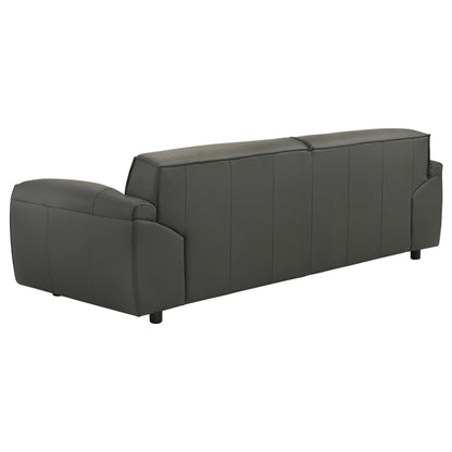  Coaster Furniture Buxton 509504 Top Grain Leather Upholstered Sofa - Graphite IMAGE 5