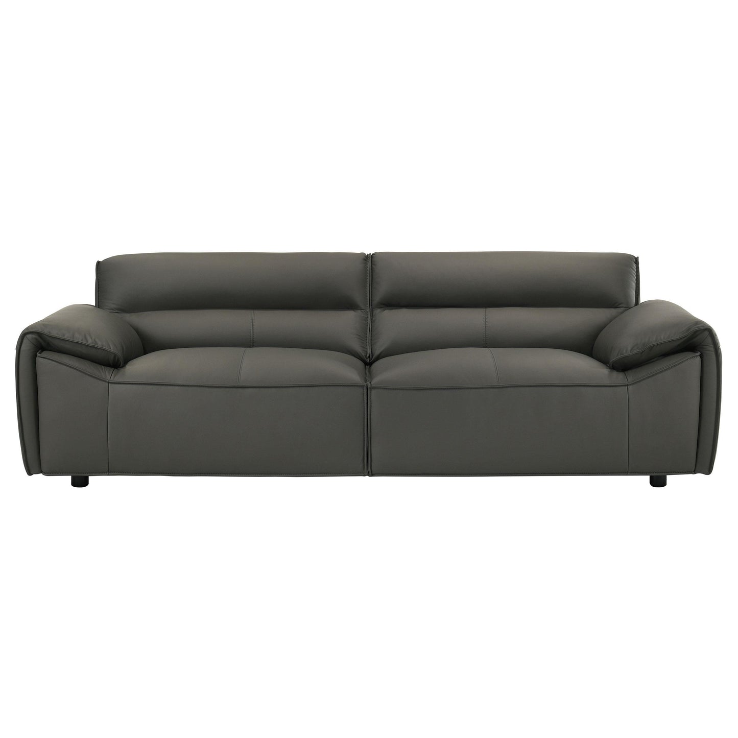  Coaster Furniture Buxton 509504 Top Grain Leather Upholstered Sofa - Graphite IMAGE 7