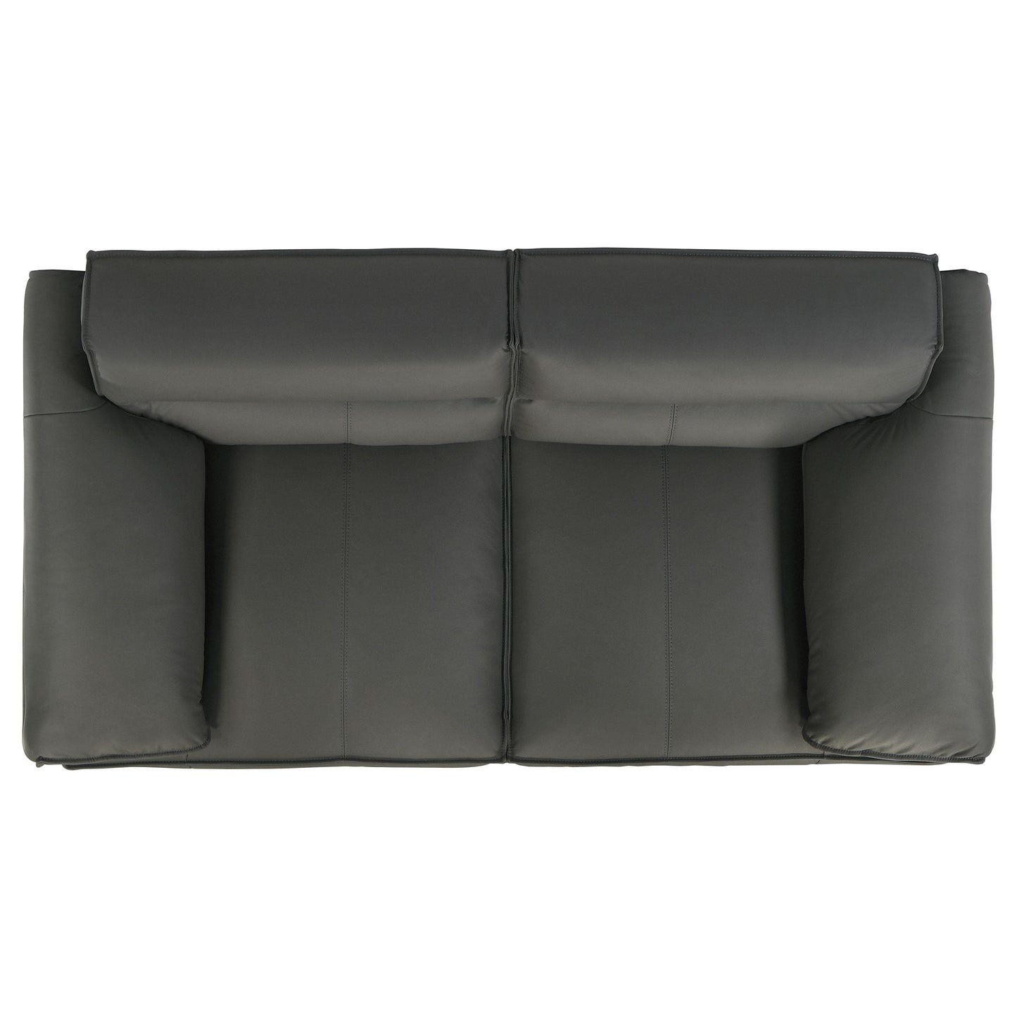  Coaster Furniture Buxton 509505 Top Grain Leather Upholstered Loveseat - Graphite IMAGE 5