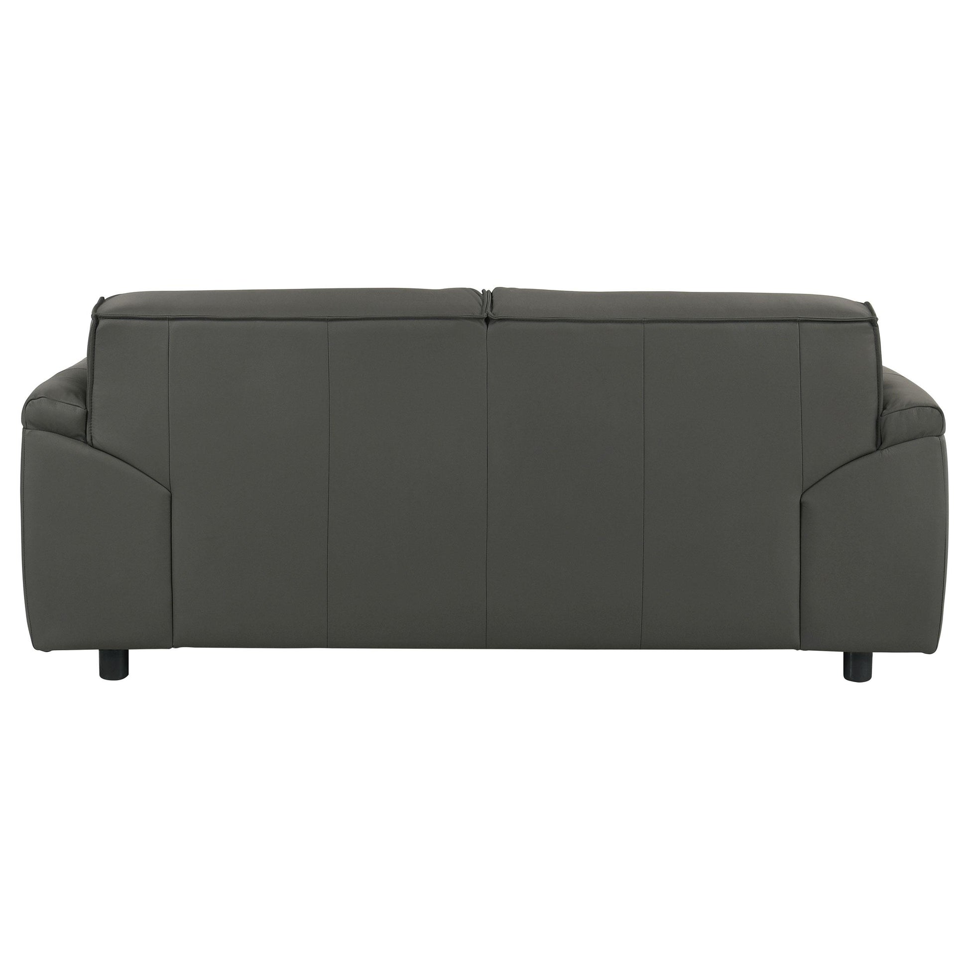  Coaster Furniture Buxton 509505 Top Grain Leather Upholstered Loveseat - Graphite IMAGE 8