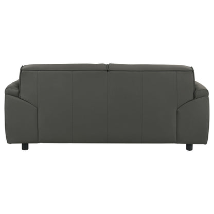  Coaster Furniture Buxton 509505 Top Grain Leather Upholstered Loveseat - Graphite IMAGE 8