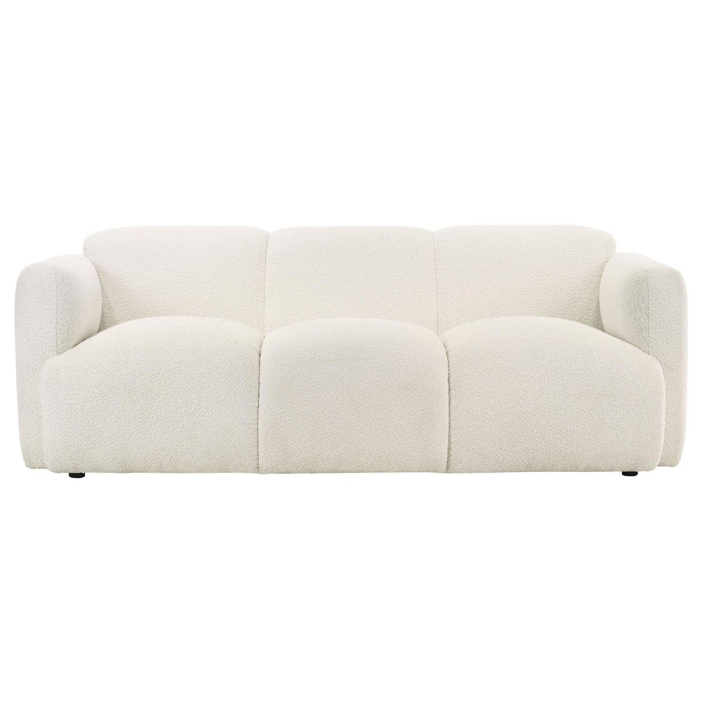  Coaster Furniture Dorset 509811 Fabric Upholstered Round Track Arm Sofa - White IMAGE 7