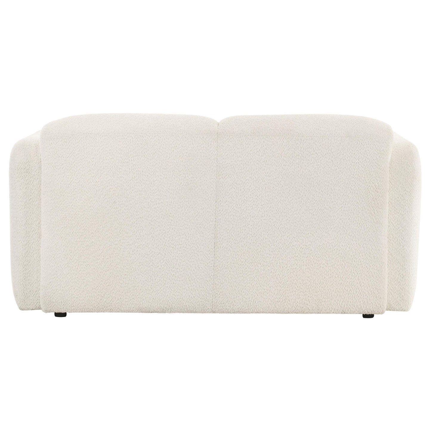  Coaster Furniture Dorset 509812 Fabric Upholstered Round Track Arm Loveseat - White IMAGE 8
