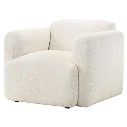  Coaster Furniture Dorset 509813 Fabric Upholstered Round Track Arm Accent Chair - White IMAGE 10