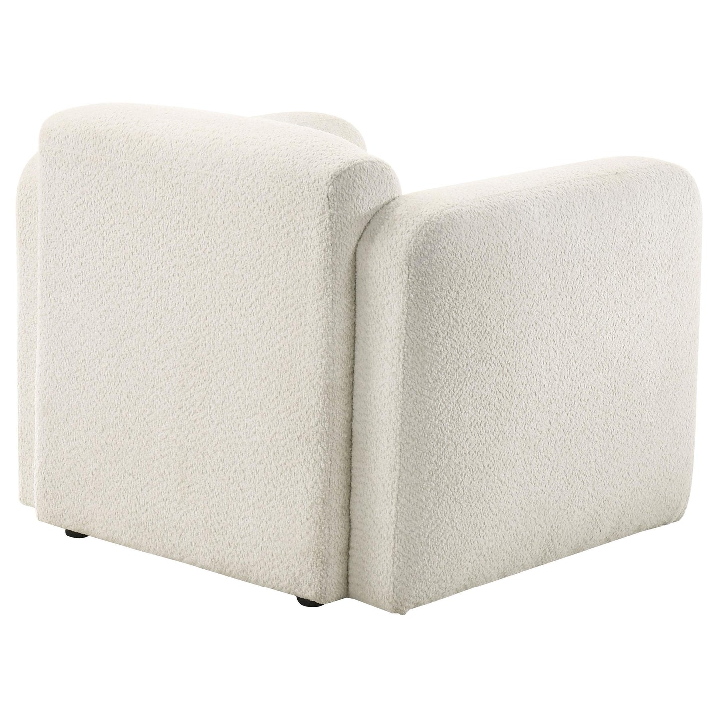  Coaster Furniture Dorset 509813 Fabric Upholstered Round Track Arm Accent Chair - White IMAGE 12