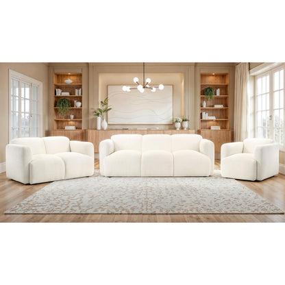 Coaster Furniture Dorset 509813 Fabric Upholstered Round Track Arm Accent Chair - White IMAGE 13