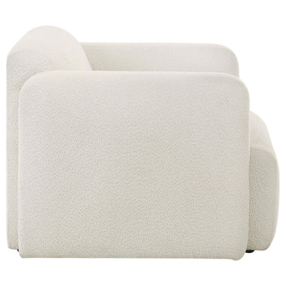  Coaster Furniture Dorset 509813 Fabric Upholstered Round Track Arm Accent Chair - White IMAGE 3