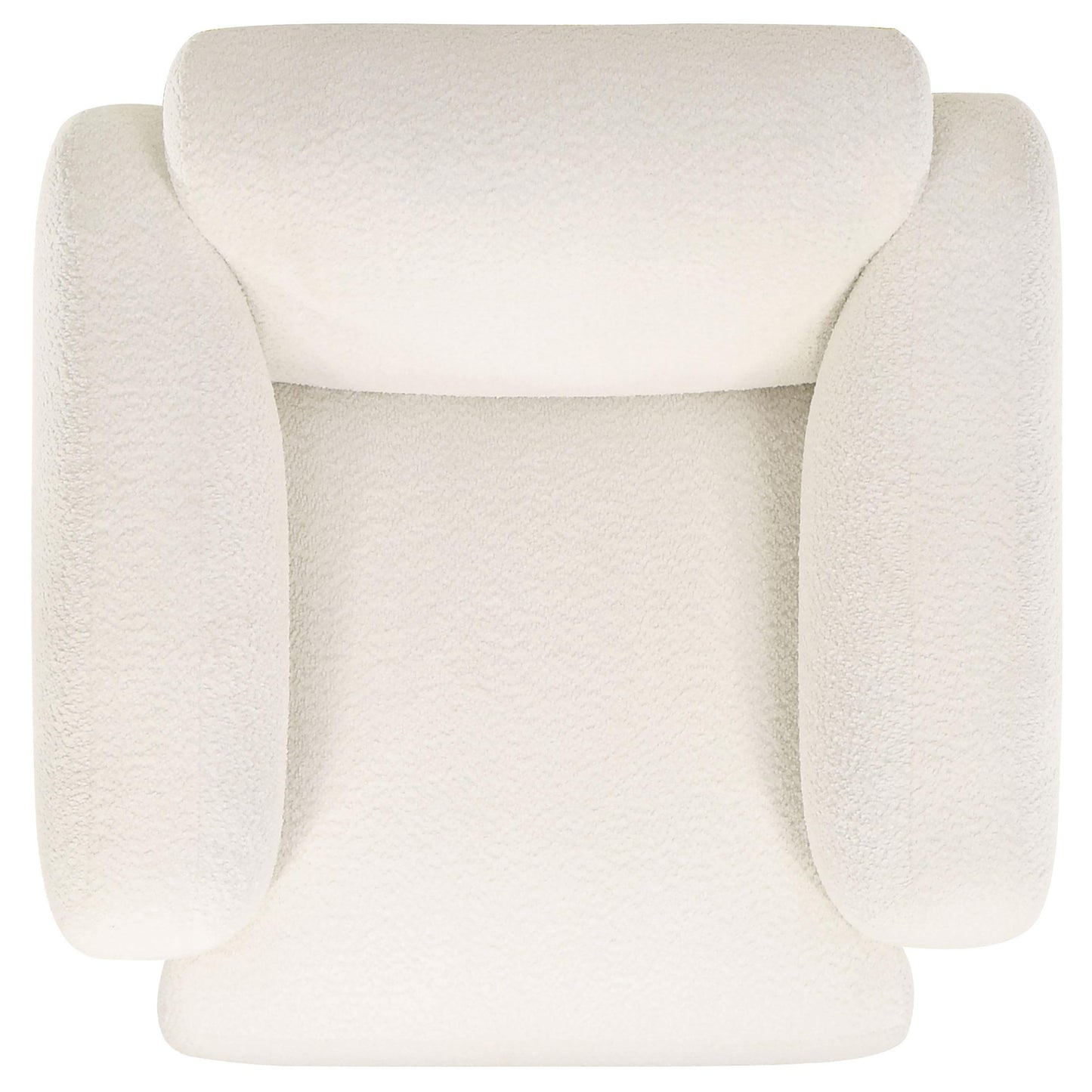  Coaster Furniture Dorset 509813 Fabric Upholstered Round Track Arm Accent Chair - White IMAGE 5