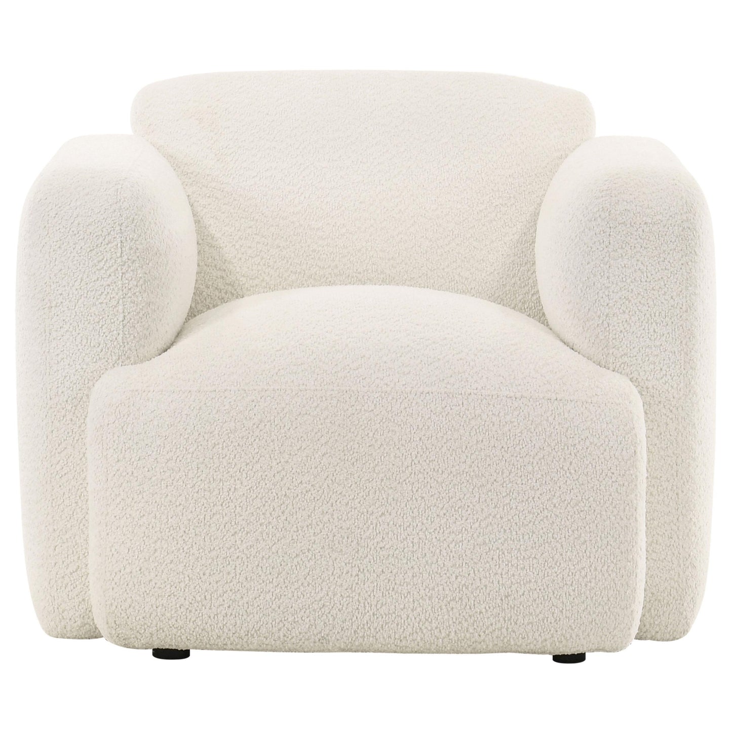  Coaster Furniture Dorset 509813 Fabric Upholstered Round Track Arm Accent Chair - White IMAGE 7