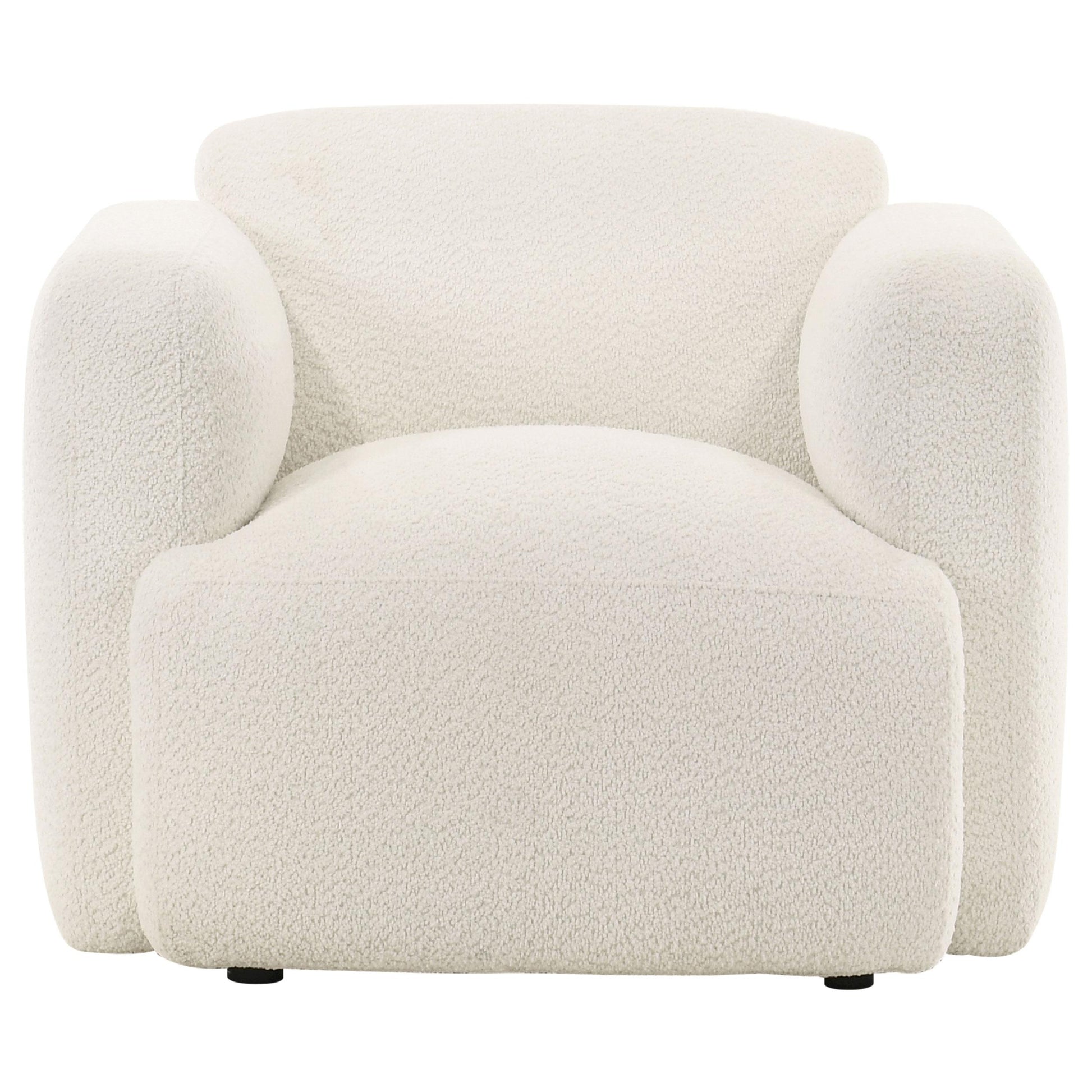  Coaster Furniture Dorset 509813 Fabric Upholstered Round Track Arm Accent Chair - White IMAGE 7