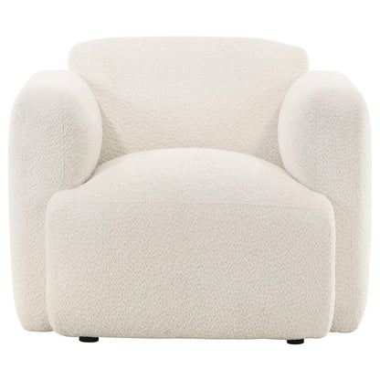  Coaster Furniture Dorset 509813 Fabric Upholstered Round Track Arm Accent Chair - White IMAGE 7