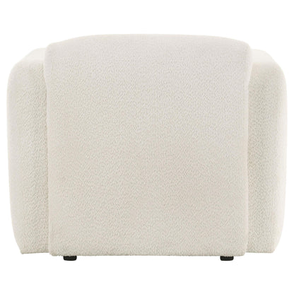  Coaster Furniture Dorset 509813 Fabric Upholstered Round Track Arm Accent Chair - White IMAGE 9