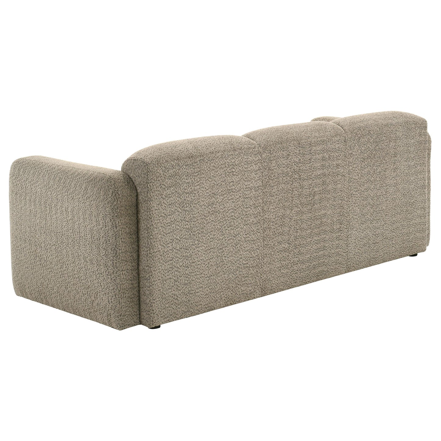  Coaster Furniture Dorset 509814 Fabric Upholstered Round Track Arm Sofa - Brown IMAGE 4