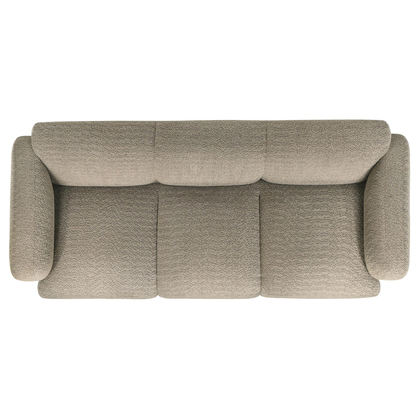 Coaster Furniture Dorset 509814 Fabric Upholstered Round Track Arm Sofa - Brown IMAGE 6