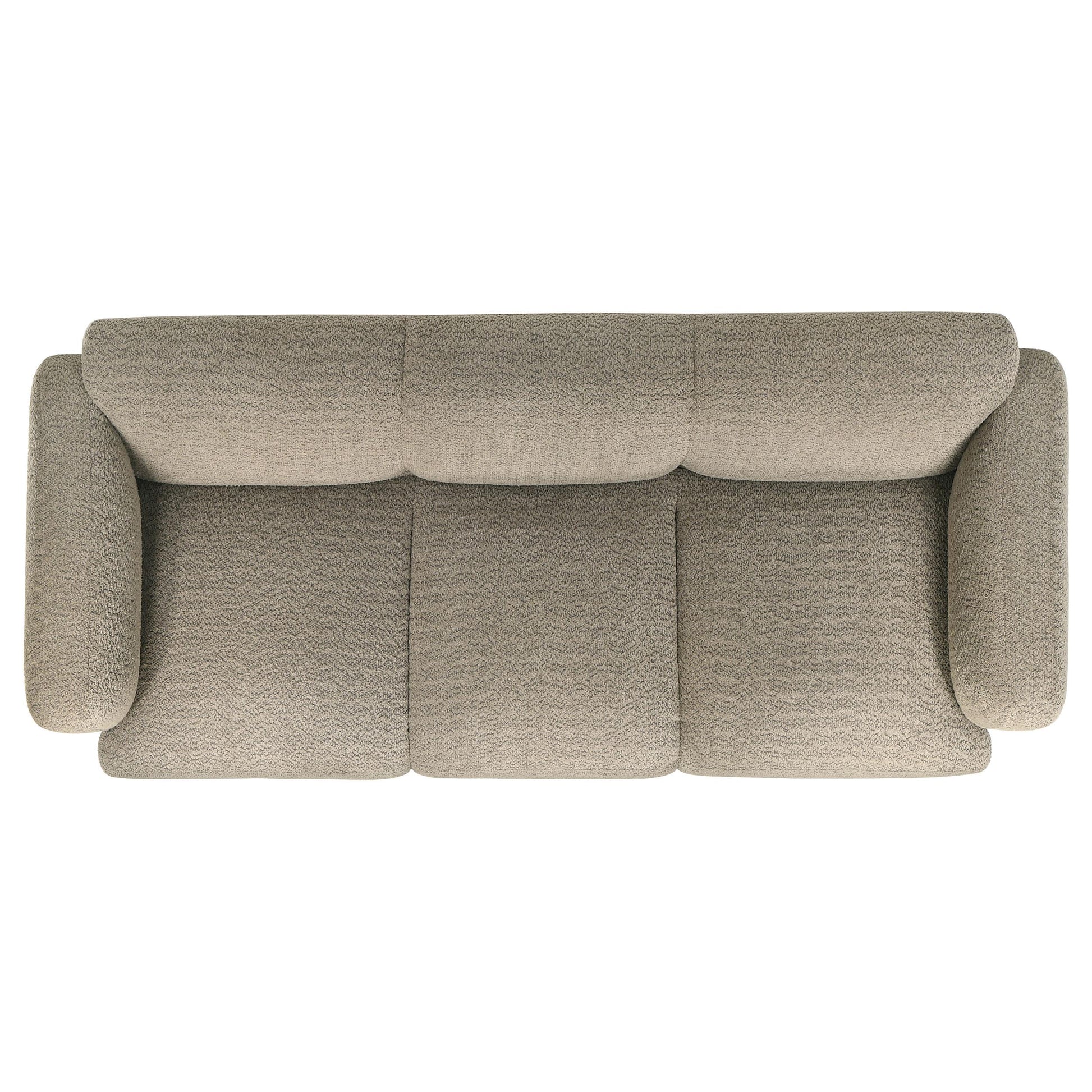  Coaster Furniture Dorset 509814 Fabric Upholstered Round Track Arm Sofa - Brown IMAGE 6