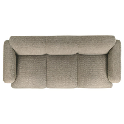  Coaster Furniture Dorset 509814 Fabric Upholstered Round Track Arm Sofa - Brown IMAGE 6