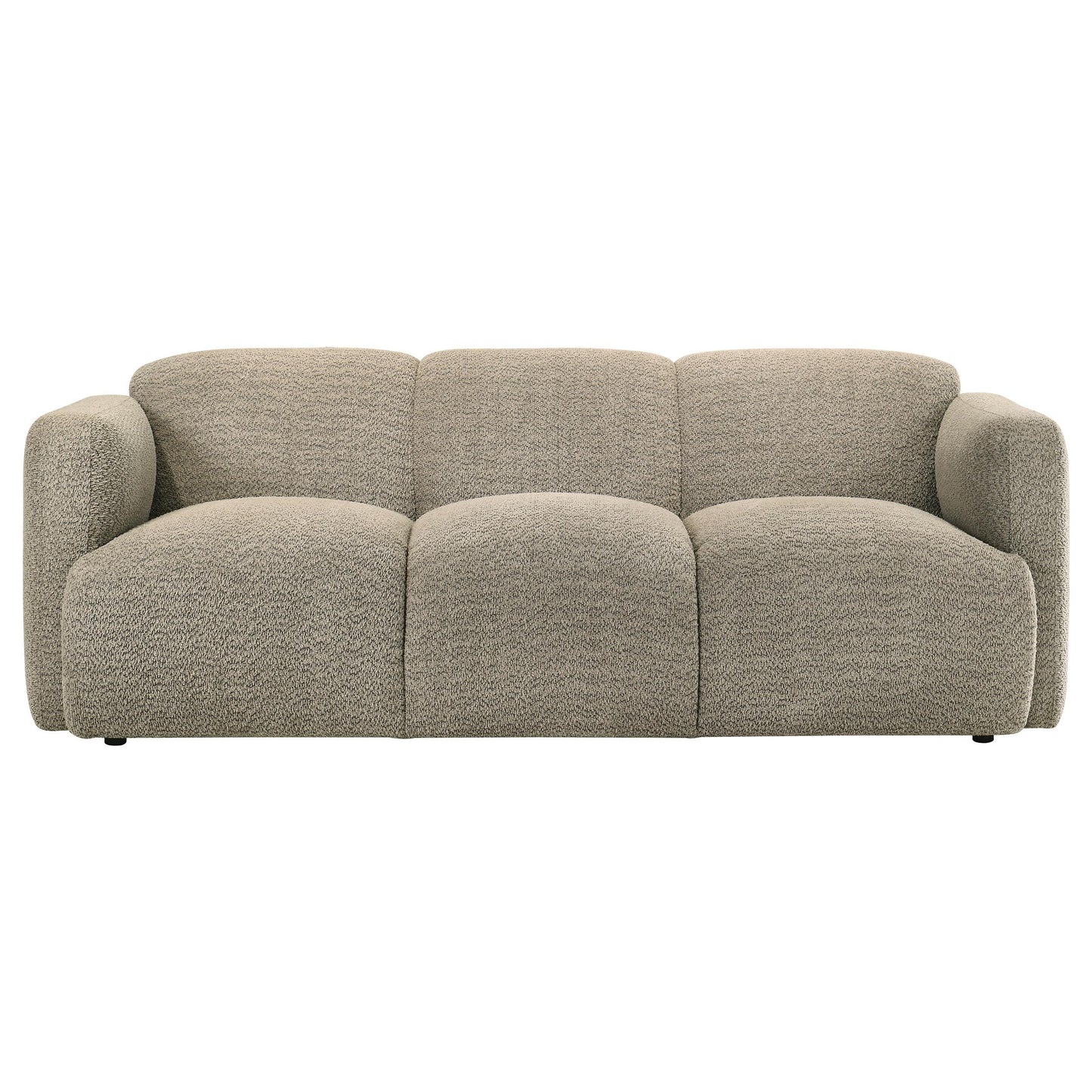  Coaster Furniture Dorset 509814 Fabric Upholstered Round Track Arm Sofa - Brown IMAGE 7