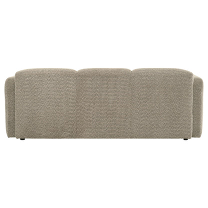  Coaster Furniture Dorset 509814 Fabric Upholstered Round Track Arm Sofa - Brown IMAGE 8