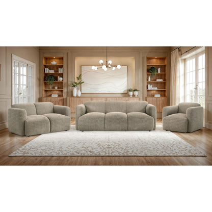  Coaster Furniture Dorset 509815 Fabric Upholstered Round Track Arm Loveseat - Brown IMAGE 13