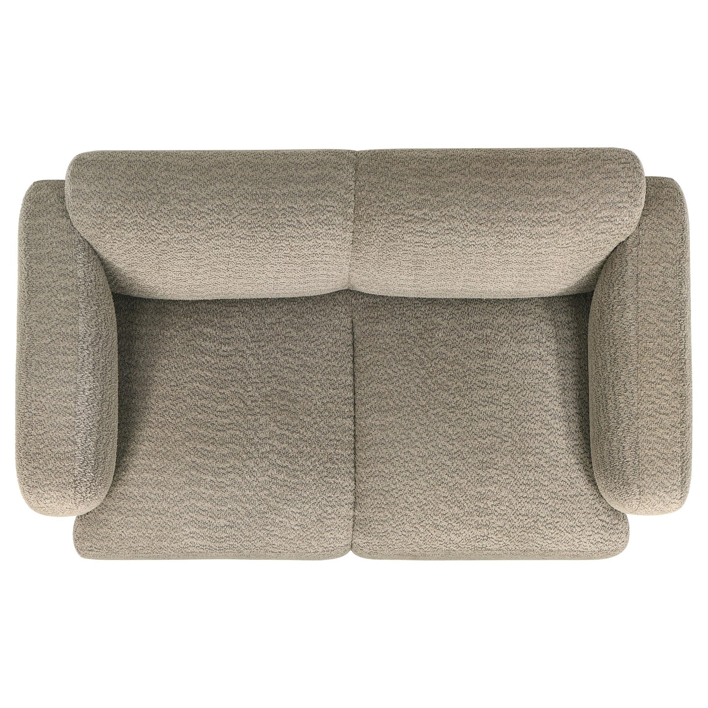  Coaster Furniture Dorset 509815 Fabric Upholstered Round Track Arm Loveseat - Brown IMAGE 5