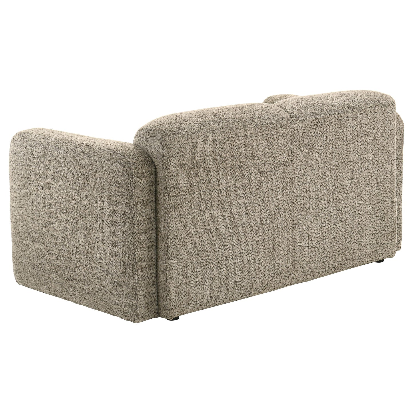  Coaster Furniture Dorset 509815 Fabric Upholstered Round Track Arm Loveseat - Brown IMAGE 6