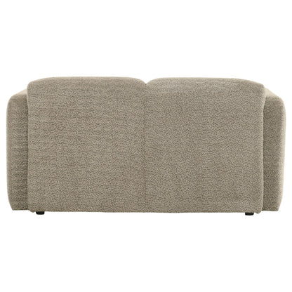  Coaster Furniture Dorset 509815 Fabric Upholstered Round Track Arm Loveseat - Brown IMAGE 8