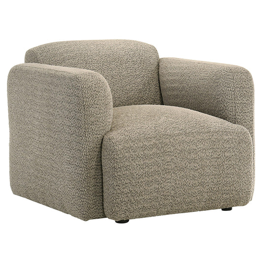  Coaster Furniture Dorset 509816 Fabric Upholstered Round Track Arm Accent Chair - Brown IMAGE 1