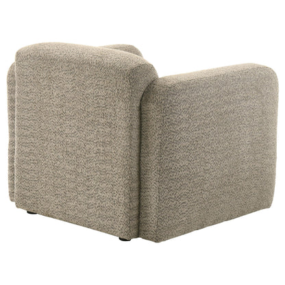  Coaster Furniture Dorset 509816 Fabric Upholstered Round Track Arm Accent Chair - Brown IMAGE 10