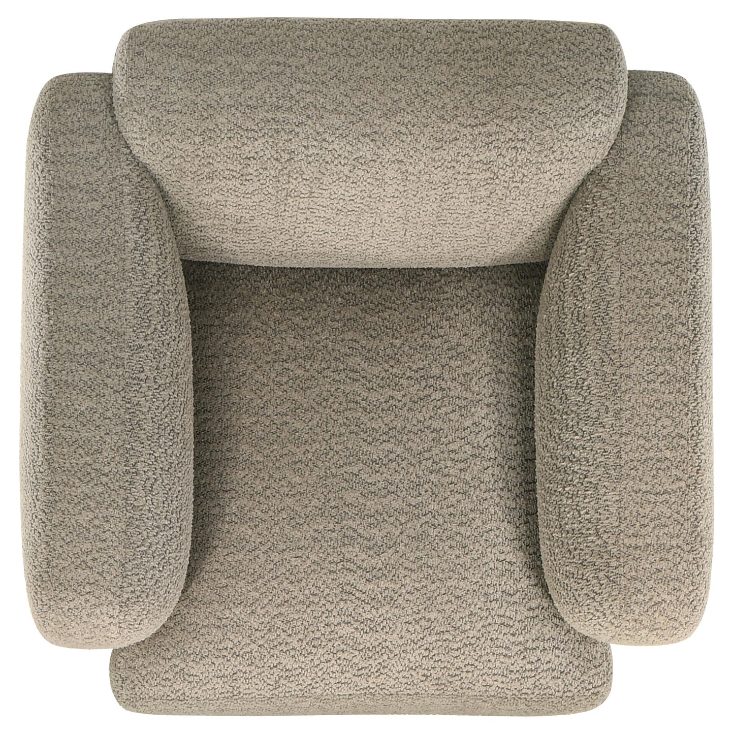  Coaster Furniture Dorset 509816 Fabric Upholstered Round Track Arm Accent Chair - Brown IMAGE 4