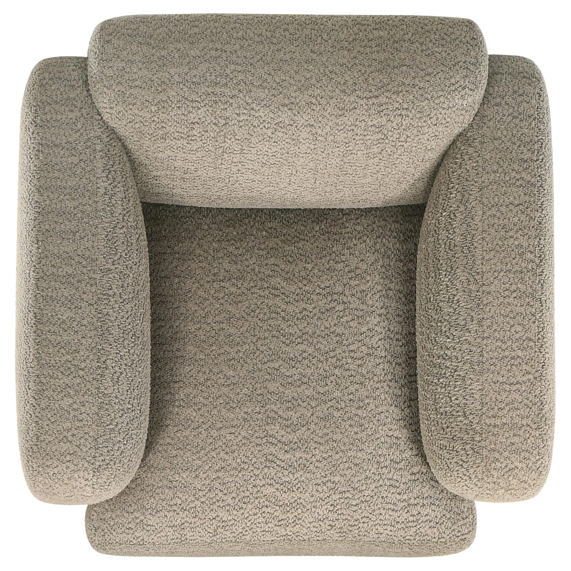  Coaster Furniture Dorset 509816 Fabric Upholstered Round Track Arm Accent Chair - Brown IMAGE 4