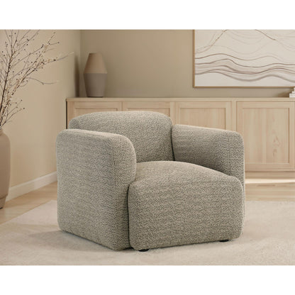  Coaster Furniture Dorset 509816 Fabric Upholstered Round Track Arm Accent Chair - Brown IMAGE 5