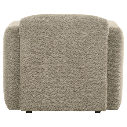  Coaster Furniture Dorset 509816 Fabric Upholstered Round Track Arm Accent Chair - Brown IMAGE 8