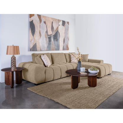  Coaster Furniture Octavia 509961 Upholstered Sectional Chaise Sofa - Camel IMAGE 4