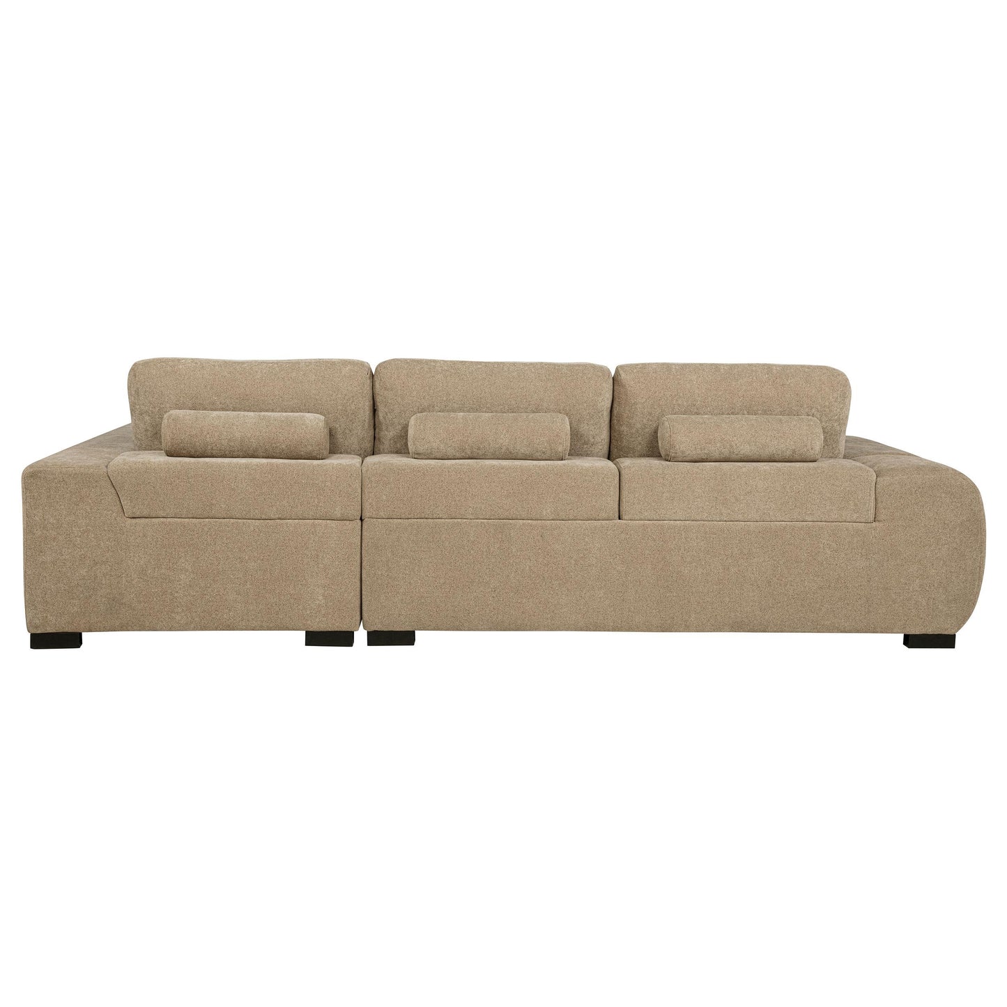  Coaster Furniture Octavia 509961 Upholstered Sectional Chaise Sofa - Camel IMAGE 5