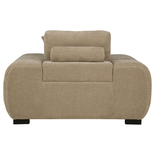  Coaster Furniture Octavia 509963 Upholstered Track Arm Accent Chair - Camel IMAGE 1