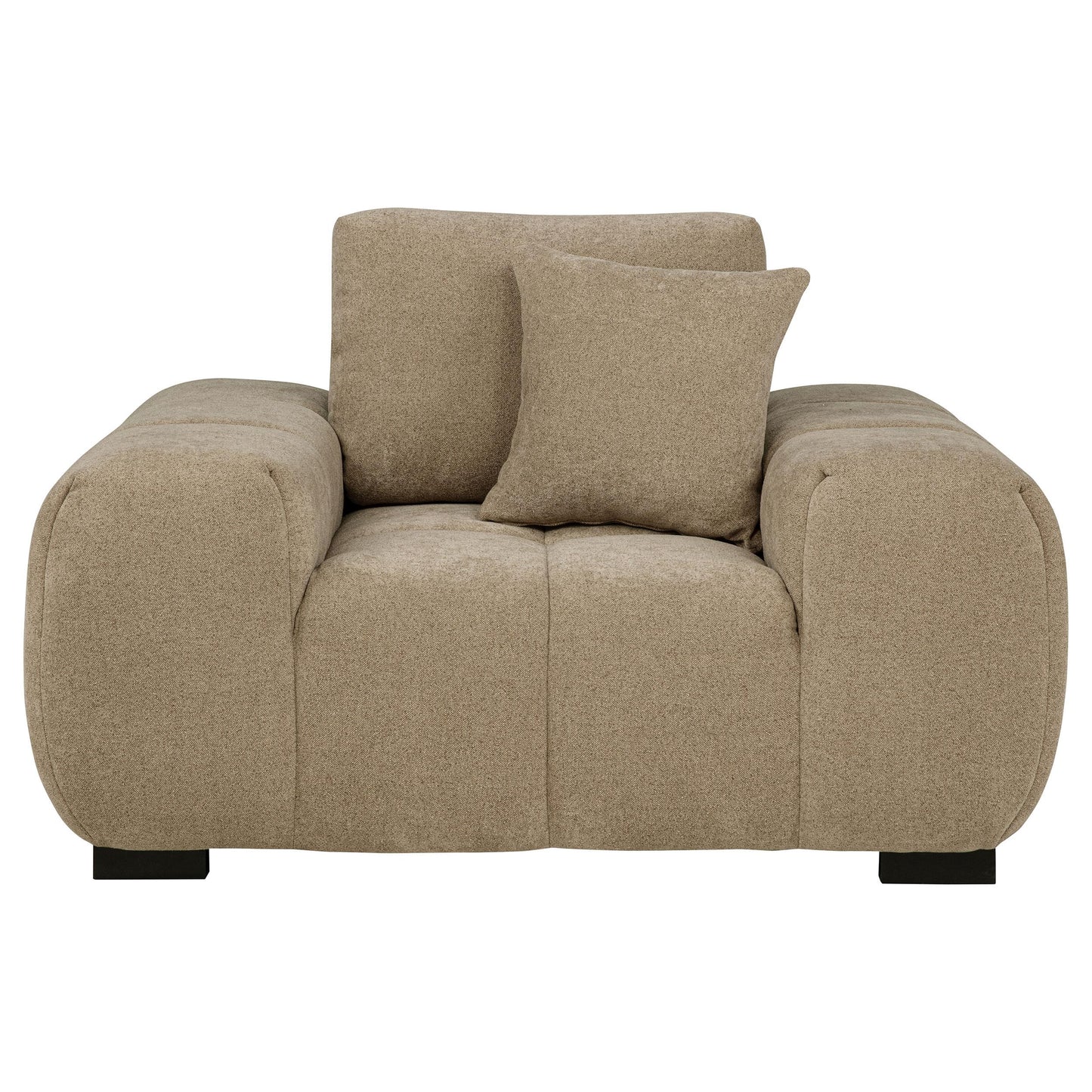  Coaster Furniture Octavia 509963 Upholstered Track Arm Accent Chair - Camel IMAGE 2