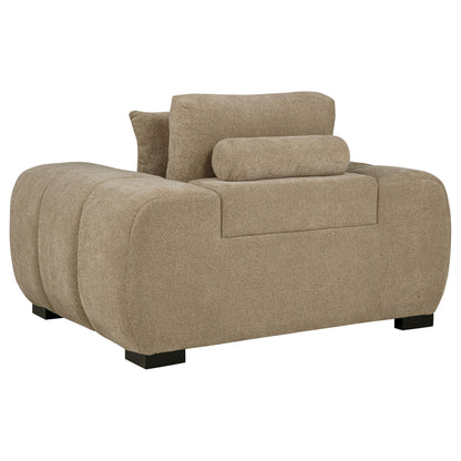  Coaster Furniture Octavia 509963 Upholstered Track Arm Accent Chair - Camel IMAGE 3