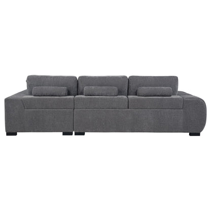  Coaster Furniture Octavia 509965 Upholstered Sectional Chaise Sofa - Charcoal Grey IMAGE 7