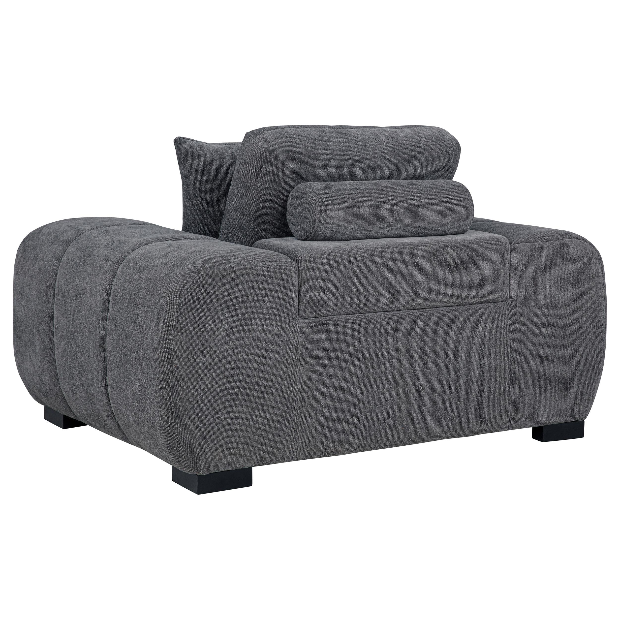 Coaster Furniture Octavia 509967 Upholstered Track Arm Accent Chair - Charcoal Grey IMAGE 1
