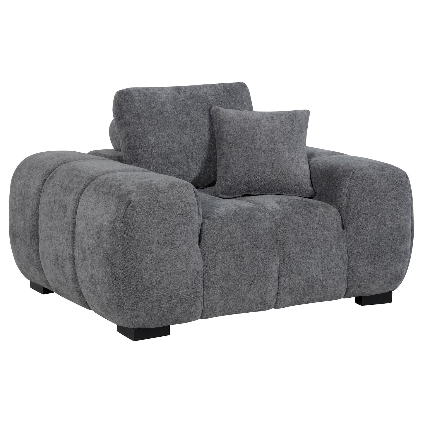  Coaster Furniture Octavia 509967 Upholstered Track Arm Accent Chair - Charcoal Grey IMAGE 2