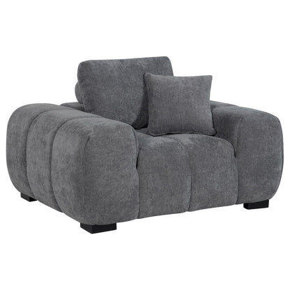  Coaster Furniture Octavia 509967 Upholstered Track Arm Accent Chair - Charcoal Grey IMAGE 2