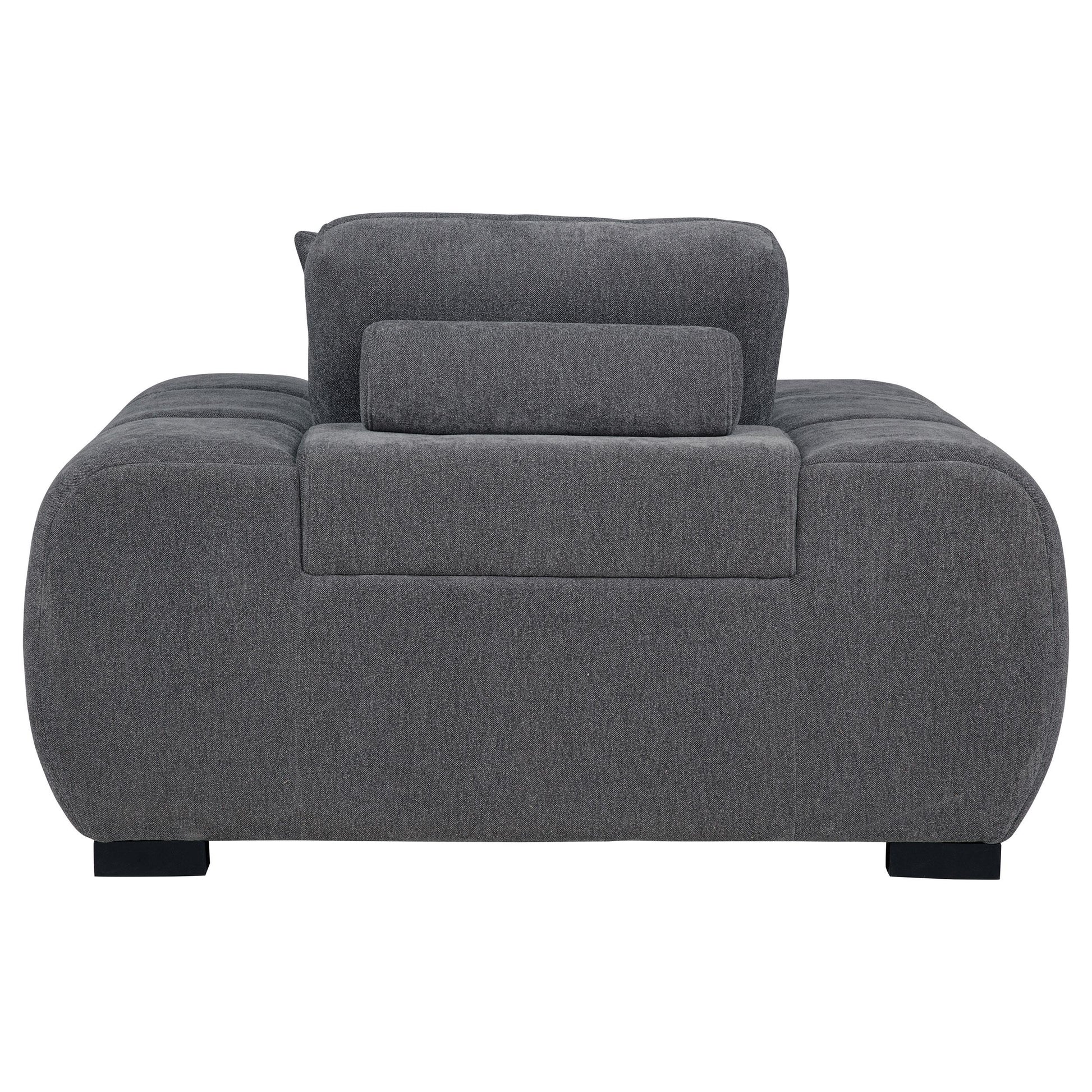  Coaster Furniture Octavia 509967 Upholstered Track Arm Accent Chair - Charcoal Grey IMAGE 4