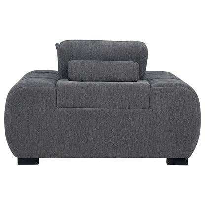  Coaster Furniture Octavia 509967 Upholstered Track Arm Accent Chair - Charcoal Grey IMAGE 4