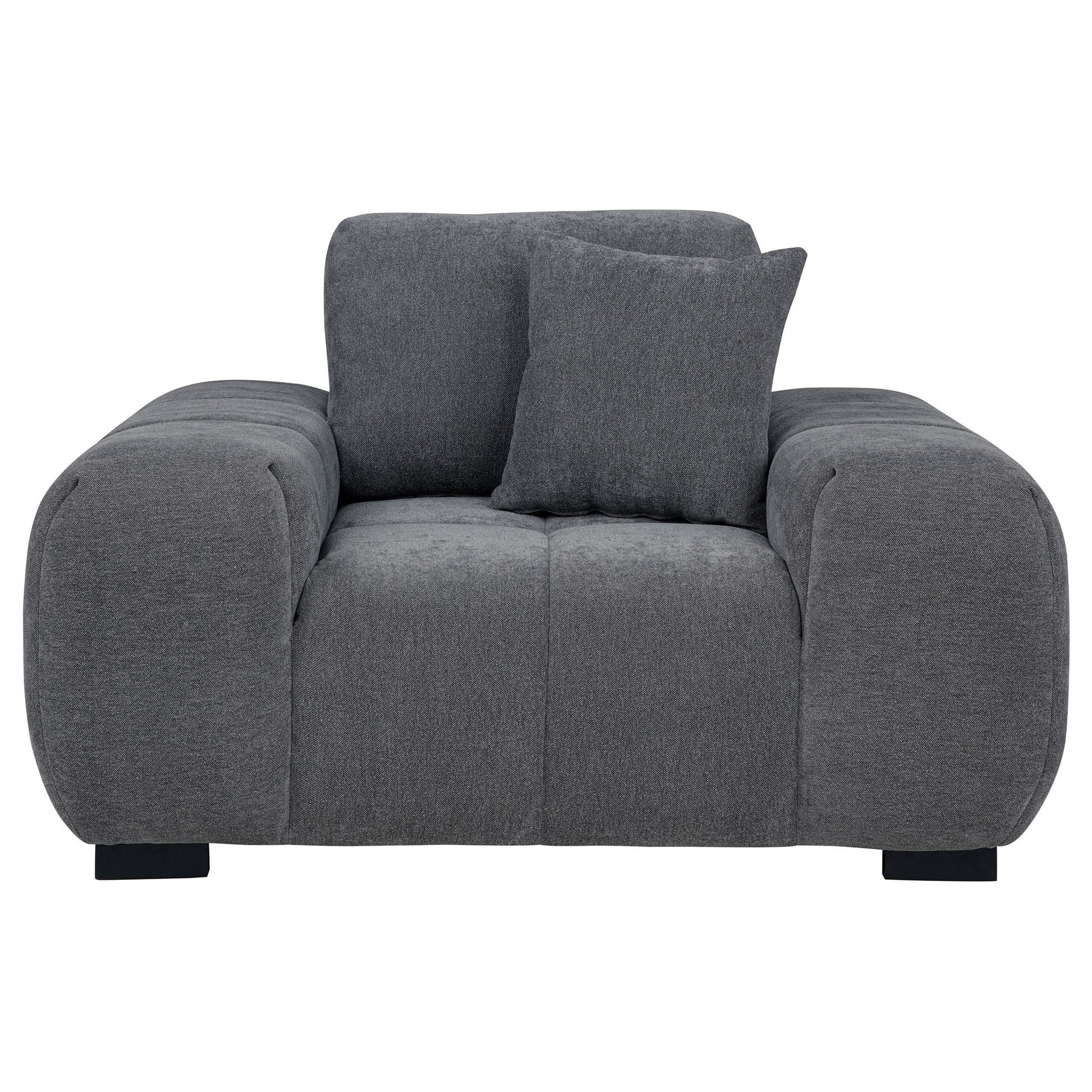 Coaster Furniture Octavia 509967 Upholstered Track Arm Accent Chair - Charcoal Grey IMAGE 9