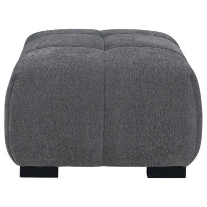  Coaster Furniture Octavia 509968 Upholstered Rectangular Ottoman - Charcoal Grey IMAGE 2