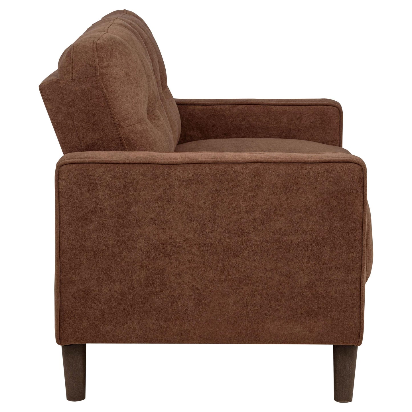  Coaster Furniture Bowen II 509972 Fabric Upholstered Track Arm Loveseat - Rust IMAGE 10