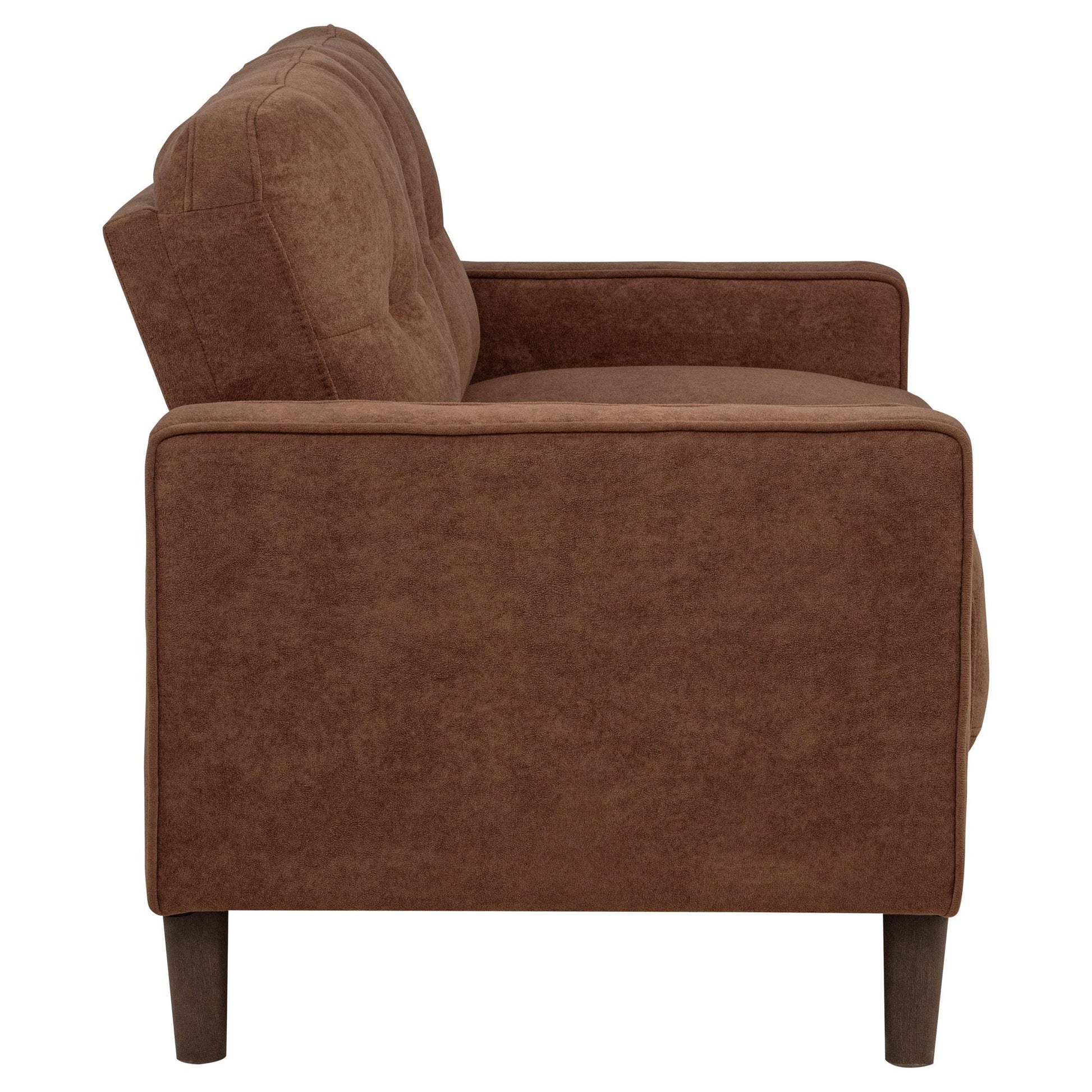  Coaster Furniture Bowen II 509972 Fabric Upholstered Track Arm Loveseat - Rust IMAGE 10